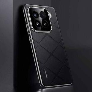 For Xiaomi 15 Plain Leather PC Phone Case(Black)
