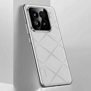 For Xiaomi 15 Pro Plain Leather PC Phone Case(White)
