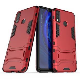 For Huawei Y8s PC + TPU Shockproof Protective Case with Invisible Holder(Red)
