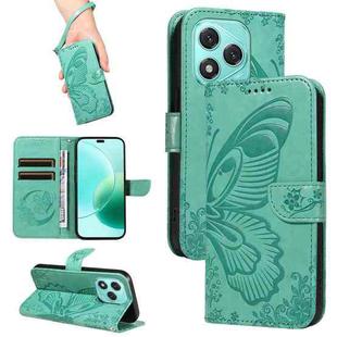For Honor 400 Lite Swallowtail Butterfly Embossed Leather Phone Case(Green)