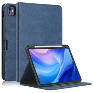 For iPad Pro 11 2024 Front Stand Smart TPU Leather Tablet Case(Dark Blue)