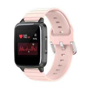 For Xiaomi Haylou Smart Watch LS01 / Smart Watch 2 LS02 Silicone Watch Band, Size: 19mm(Light Pink)