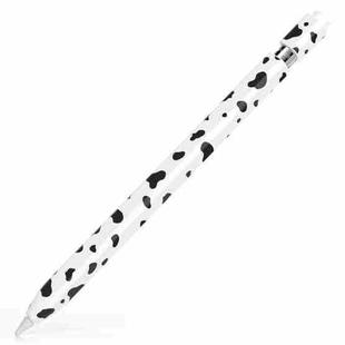 For Apple Pencil 1 Cow Pattern Stylus Silicone Protective Cover(Black)