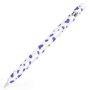 For Apple Pencil 1 Cow Pattern Stylus Silicone Protective Cover(Purple)