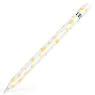 For Apple Pencil 1 Cow Pattern Stylus Silicone Protective Cover(Yellow)