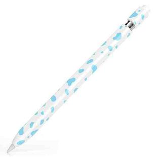 For Apple Pencil 1 Cow Pattern Stylus Silicone Protective Cover(Blue)