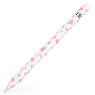 For Apple Pencil 1 Cow Pattern Stylus Silicone Protective Cover(Pink)