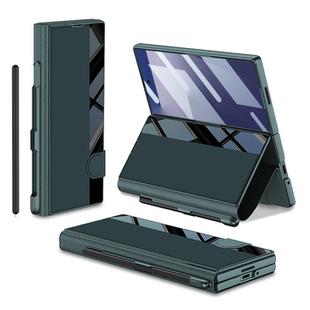 For Samsung Galaxy Z Fold7 5G GKK Integrated Full Coverage Flip Phone Case with Pen Slot, Not Included Pen(Green)