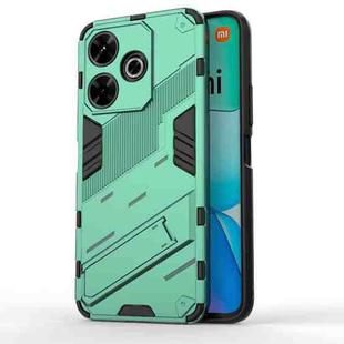 For Xiaomi Redmi 13 4G Punk Armor 2 in 1 PC + TPU Phone Case with Holder(Green)