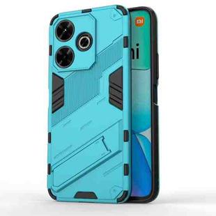 For Xiaomi Redmi 13 4G Punk Armor 2 in 1 PC + TPU Phone Case with Holder(Blue)