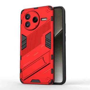 For Redmi K80 Punk Armor 2 in 1 PC + TPU Phone Case with Holder(Red)