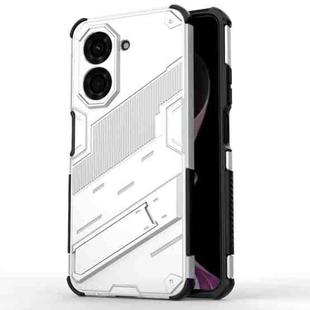 For Redmi A5 4G 171.1mm / Poco C71 Punk Armor 2 in 1 PC + TPU Phone Case with Holder(White)
