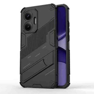 For Redmi Turbo 4 Pro Punk Armor 2 in 1 PC + TPU Phone Case with Holder(Black)