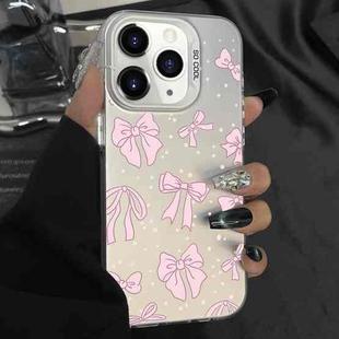 For iPhone 11 Pro Silver Painting PC Hybrid TPU Phone Case(Bow White)