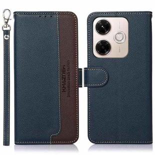 For Redmi 13X KHAZNEH Litchi Texture Leather RFID Phone Case(Blue)