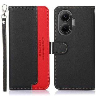 For Redmi Turbo 4 Pro KHAZNEH Litchi Texture Leather RFID Phone Case(Black)