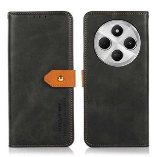 For Redmi 14 4G KHAZNEH Cowhide Texture Flip Leather Phone Case(Black)