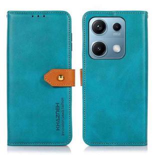 For Redmi Note 14S 4G KHAZNEH Cowhide Texture Flip Leather Phone Case(Blue)