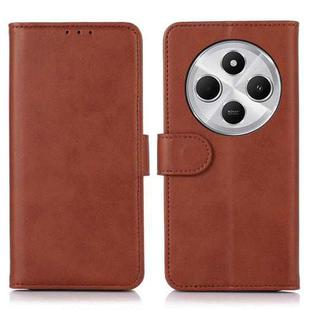 For Redmi 14C 4G Cow Texture Leather Phone Case(Brown)