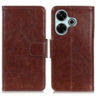 For Xiaomi Redmi 13 4G Nappa Texture Horizontal Flip Leather Phone Case(Brown)