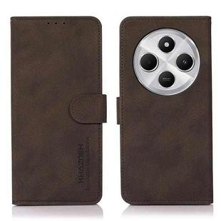 For Redmi 14C 4G KHAZNEH Matte Texture Leather Phone Case(Brown)