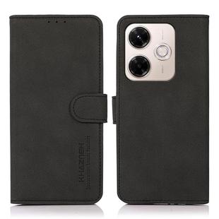 For Redmi 13x KHAZNEH Matte Texture Leather Phone Case(Black)