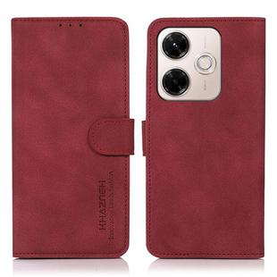 For Redmi 13x KHAZNEH Matte Texture Leather Phone Case(Red)
