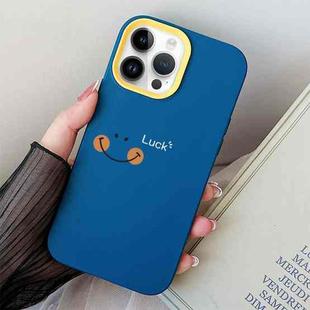 For iPhone 12 / 12 Pro Smile Face PC Hybrid TPU Phone Case(Royal Blue)