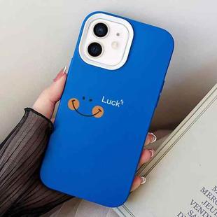 For iPhone 11 Smile Face PC Hybrid TPU Phone Case(Blue)