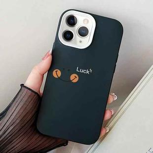 For iPhone 11 Pro Smile Face PC Hybrid TPU Phone Case(Black)