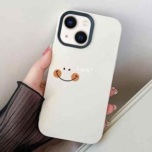 For iPhone 13 mini Smile Face PC Hybrid TPU Phone Case(White)