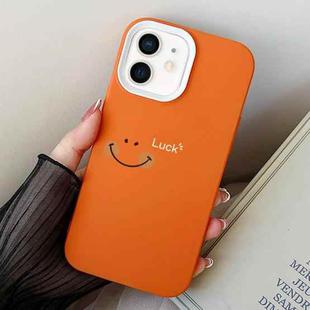 For iPhone 12 mini Smile Face PC Hybrid TPU Phone Case(Orange)