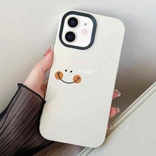 For iPhone 12 mini Smile Face PC Hybrid TPU Phone Case(White)