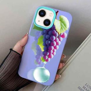 For iPhone 14 Grape Pattern PC Hybrid TPU Phone Case(Purple)