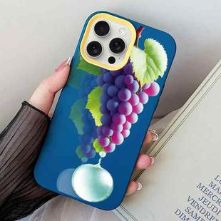 For iPhone 14 Pro Grape Pattern PC Hybrid TPU Phone Case(Royal Blue)