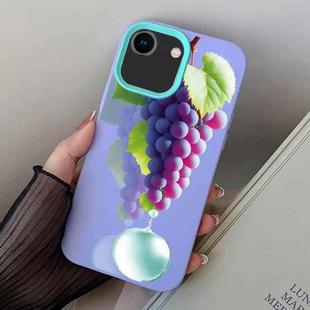 For iPhone 7 / 8 / SE 2022 Grape Pattern PC Hybrid TPU Phone Case(Purple)