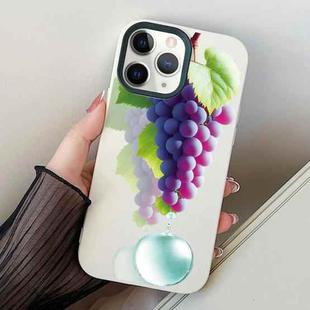 For iPhone 11 Pro Max Grape Pattern PC Hybrid TPU Phone Case(White)