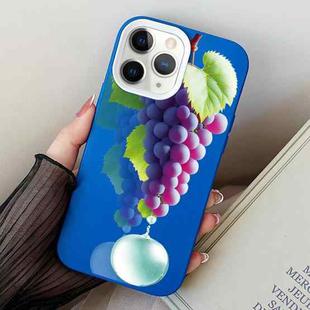 For iPhone 11 Pro Max Grape Pattern PC Hybrid TPU Phone Case(Blue)