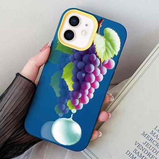 For iPhone 11 Grape Pattern PC Hybrid TPU Phone Case(Royal Blue)