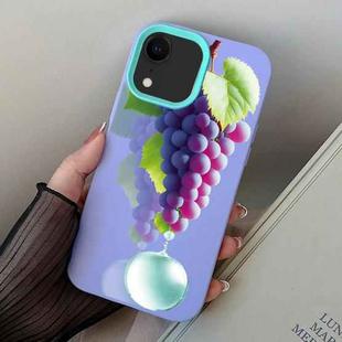 For iPhone XR Grape Pattern PC Hybrid TPU Phone Case(Purple)