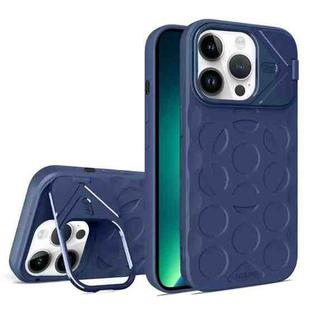 For iPhone 13 Pro Max Lens Frame Holder MagSafe PC Hybrid TPU Phone Case(Royal Blue)