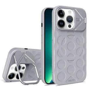 For iPhone 13 Pro Max Lens Frame Holder MagSafe PC Hybrid TPU Phone Case(Titanium Gray)