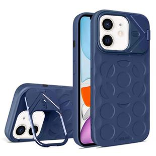 For iPhone 11 Lens Frame Holder MagSafe PC Hybrid TPU Phone Case(Royal Blue)
