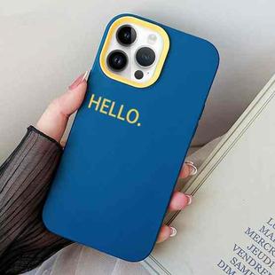For iPhone 14 Pro HELLO Word PC Hybrid TPU Phone Case(Royal Blue)