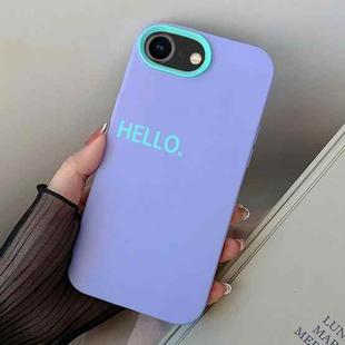 For iPhone 7 / 8 / SE 2022 HELLO Word PC Hybrid TPU Phone Case(Purple)