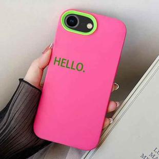 For iPhone 7 / 8 / SE 2022 HELLO Word PC Hybrid TPU Phone Case(Rose Red)