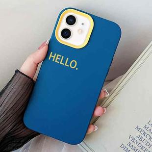 For iPhone 12 mini HELLO Word PC Hybrid TPU Phone Case(Royal Blue)