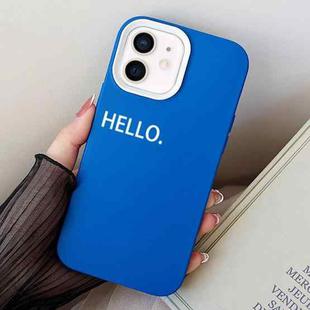 For iPhone 12 mini HELLO Word PC Hybrid TPU Phone Case(Blue)