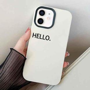 For iPhone 11 HELLO Word PC Hybrid TPU Phone Case(White)
