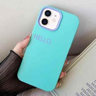 For iPhone 11 HELLO Word PC Hybrid TPU Phone Case(Sky Cyan)